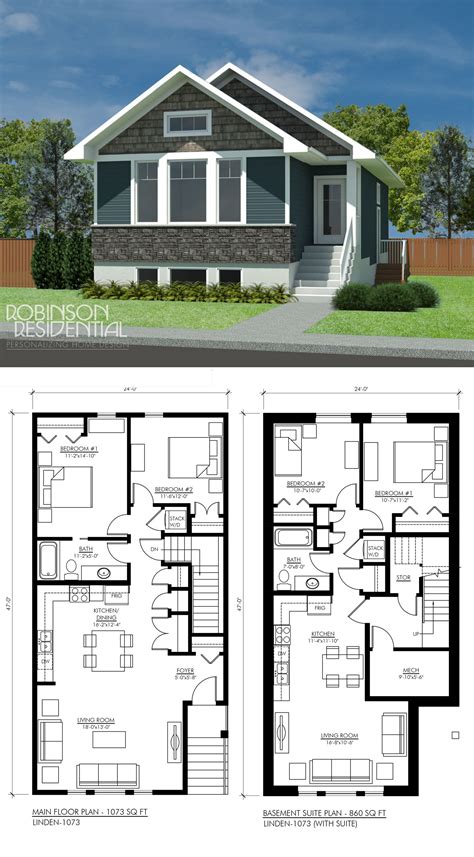 Craftsman Linden-1073 (with Suite) - Robinson Plans