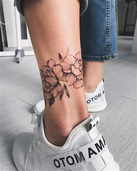 40 Gorgeous And Stunning Ankle Floral Tattoo Ideas For Your Inspiration | Women Fashion ...