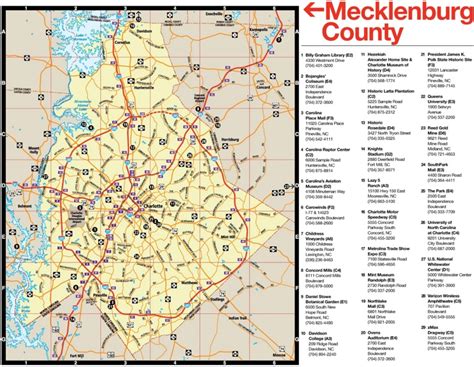 Mecklenburg County map - Ontheworldmap.com