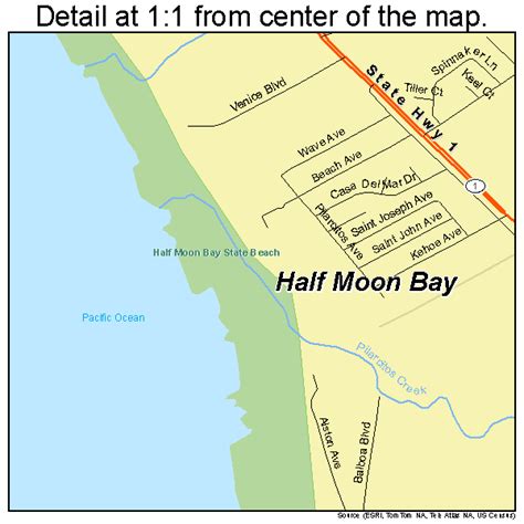 Half Moon Bay California Street Map 0631708