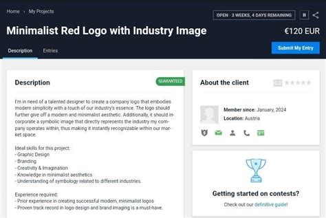 Entry #204 by sagetaher for Minimalist Red Logo with Industry Image ...