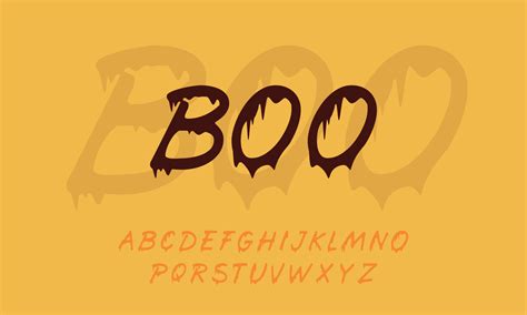 Boo Halloween Display Font 11775037 Vector Art at Vecteezy