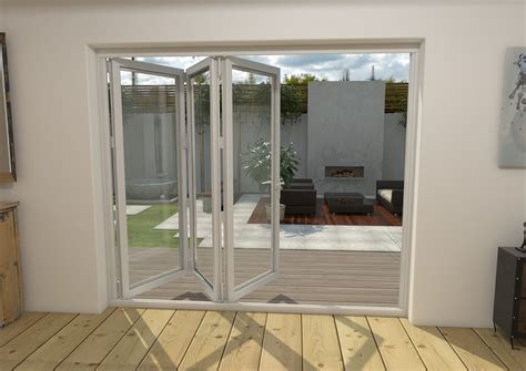 Part Q 2400mm White Aluminium Bifold Doors - 3 Right at Vivid Doors