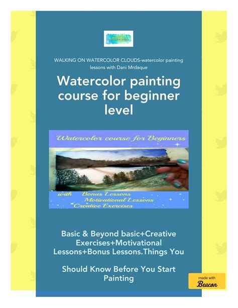 Watercolor Course for Beginner Level Painting Courses, Painting Lessons, Watercolour Tutorials ...