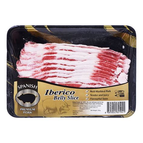 Chef's Pork Premium Frozen Iberico Belly Slice | NTUC FairPrice