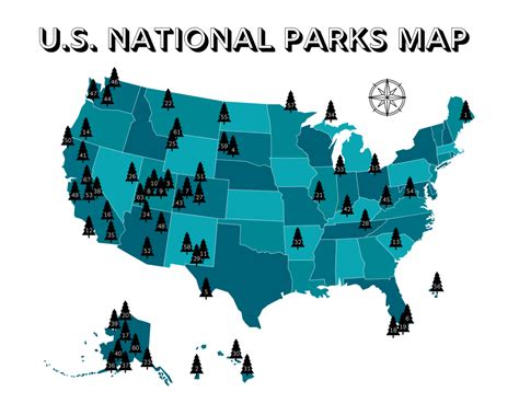 Your Printable U.S. National Parks Map with All 63 Parks (2021)