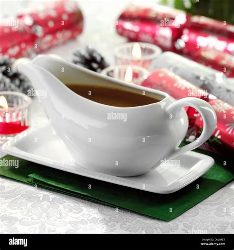 Gravy Boat for Christmas Dinner Stock Photo - Alamy