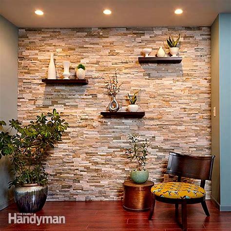 Create a Faux Stone Accent Wall Using Faux Stacked Stone