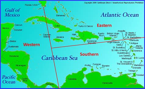 Map Of Eastern Caribean - Map Of East Coast