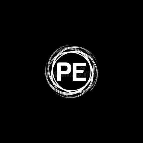 PETREE LOGO PE ICON PE VECTOR PE LETTER PE Circle Unique Abstract Geometric Logo Design Stock ...