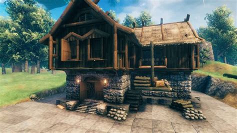 storage house Valheim Build | Viking house, Storage house, Ark survival evolved bases