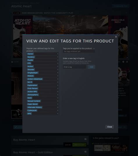 Do you ever add tags to games on Steam? | PC Gamer Forums