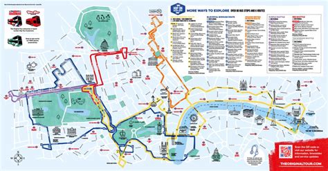 Map of London tourist attractions, sightseeing & tourist tour London Eye, City Of London, One ...