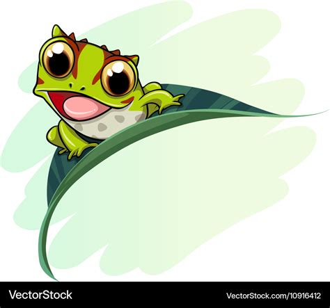 Horned frog cartoon Royalty Free Vector Image - VectorStock