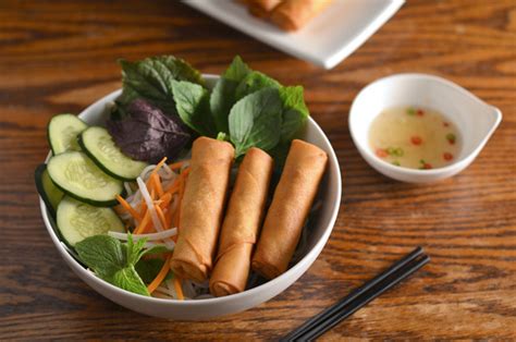 Vietnamese Egg Rolls & Rice Noodles Recipe (Bún Chả Giò)