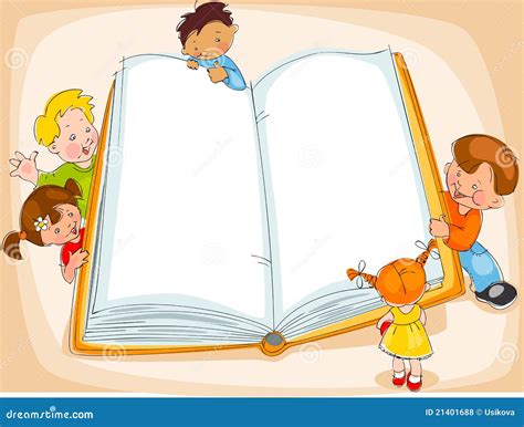 Children reading book stock vector. Illustration of card - 21401688