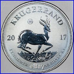 2017 South Africa Krugerrand Proof 1oz Fine Silver 50th Anniversary Privy Mark | South Africa Silver