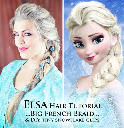 Elsa Hair Tutorial // Snow Queen Big French Braid | ...love, Maegan ...