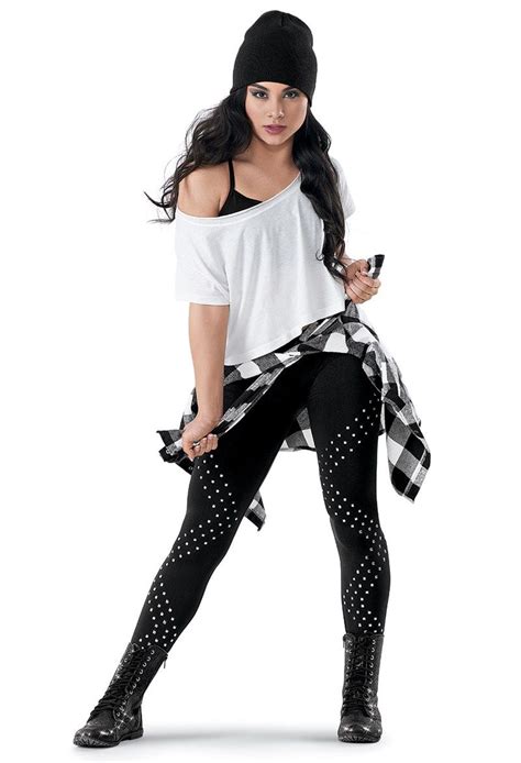 Studded Legging & Crop Top Plaid Shirt | Hip hop outfits, Dance outfits, Dancers outfit