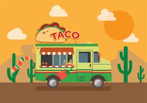 Vector Taco Truck 98626 Vector Art at Vecteezy