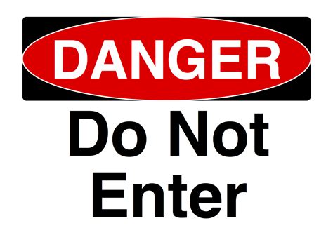 Danger Do Not Enter Sign - ClipArt Best