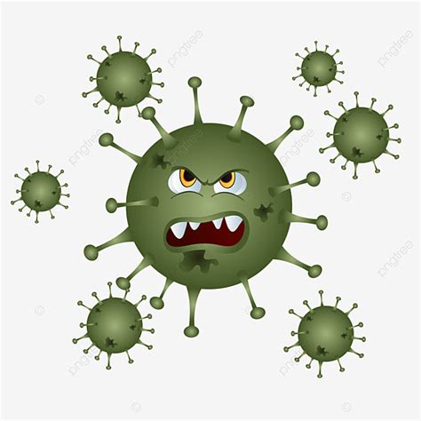 Virus Covid 19 Vector PNG Images, Corona Virus Covid 19 Cartoon Illustration, Cartoon ...