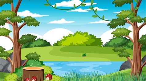 Free Vector | Nature forest background template