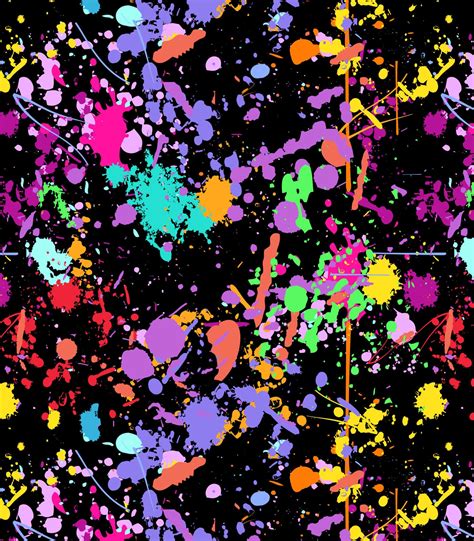 Neon Black/Coral/Orange Paint Splatter Exclusive Print – Olga's Closet