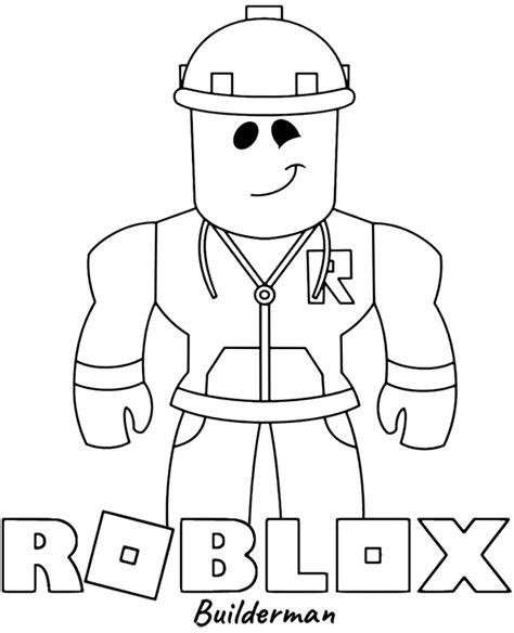 Roblox builderman coloring page sheet