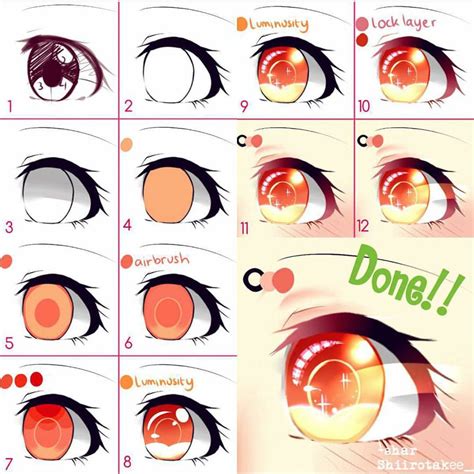 Eye coloring tutorial by Shiirotakee Eye Drawing Tutorials, Digital Painting Tutorials, Digital ...