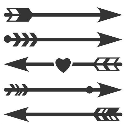 Arrow Vinyl Wall Decals Stickers - Assorted Designs, Set of 5 | Arrow stencil, Arrow design ...