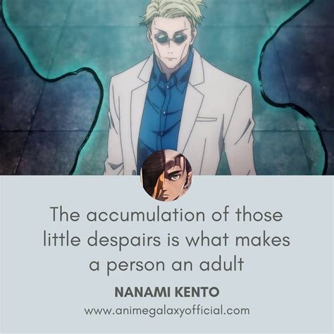 Nanami Kento quotes | Anime quotes inspirational, Jujutsu, Wallpaper quotes