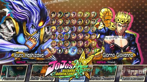 Jojo's Bizarre Adventure All Star Battle: All Characters with All DLC (Complete Roster) & Stages ...