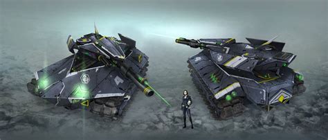 Stealth Tank by Kianchai - Futuristic Military Vehicle Concept Art