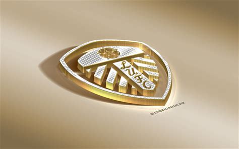 Download wallpapers Leeds United FC, English football club, golden silver logo, Leeds, England ...