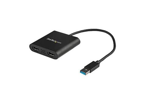 StarTech.com USB 3.0 to Dual HDMI Adapter, 2 Monitor External Graphics ...