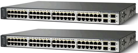 Fast Ethernet Network Switch , Poe Internet Switch WS-C3750V2-48PS-S 64 MB DRAM