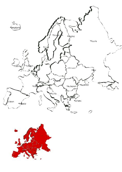 Free Europe Map Capitals Coloring Page Template - Edit Online & Download | Template.net