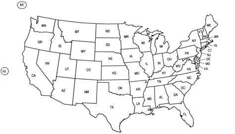 United States Black And White Outline Map Fresh Blank Map Usa Map | Printable Usa Map Black And ...