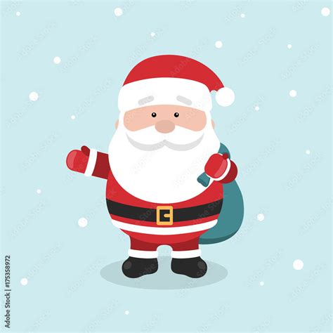 Cartoon Santa Claus for Your Christmas and New Year greeting Design or Animation. Stock Vector ...