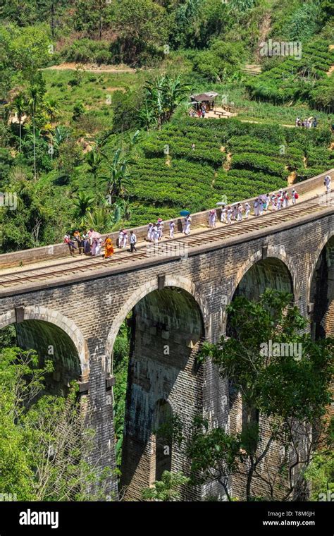 Sri Lanka, Uva province, Demodara (surroundings of Ella), the Nine Arches Bridge built in 1921 ...