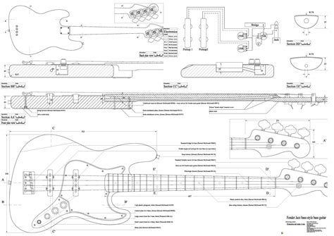 Fender Jazz Bass Guitar PLANS to Make This Guitar Digital Download in ...