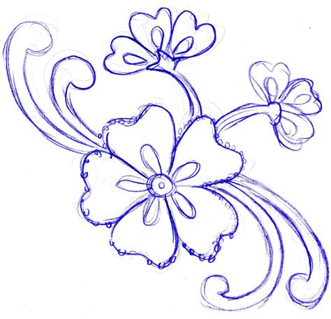 Simple Flower Patterns Drawing at GetDrawings | Free download