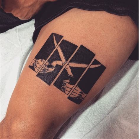 black flag everything went black thigh tattoo by andy revenant | Thigh ...