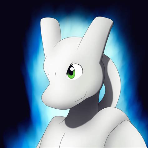 Shiny Mewtwo Headshot by Avianine on DeviantArt