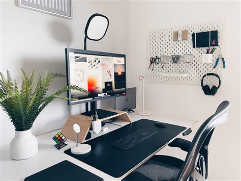 Design Workspace with Two Standing Desks