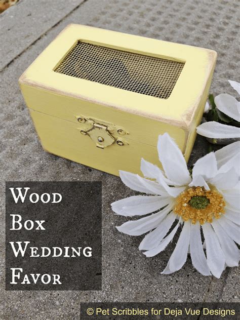 DIY Wedding: Wood Box Wedding Favor - Pet Scribbles