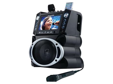 Karaoke USA GF839 DVD/CDG/MP3G Karaoke Machine with 7" TFT Color Screen and Record Function ...