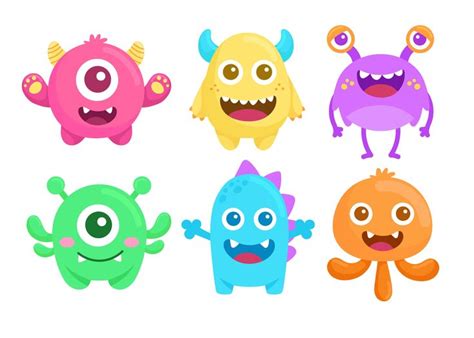 Cute Monsters Vector. Choose from thousands of free vectors, clip art designs, icons, and illust ...