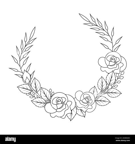 beautiful flowers coloring page with pencil sketch drawing detailed in vector graphic of line ...